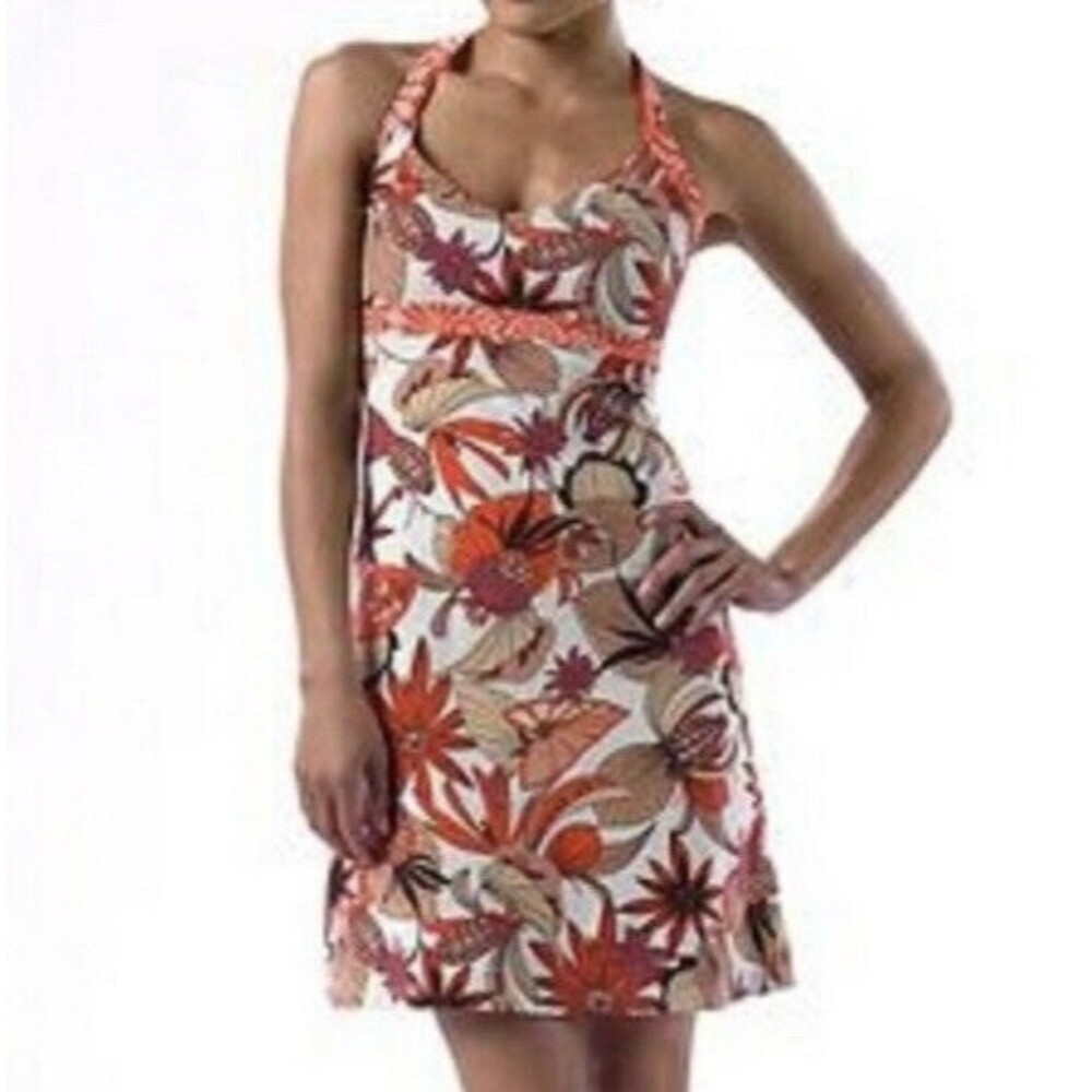 Patagonia Dress Womens Small Iliana Halter Mini Organic Cotton Floral Casual - Picture 9 of 10